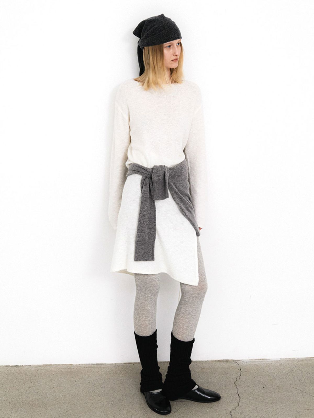 아틀리에 나인(ATELIER NAIN) BOAT NECK WOOL KNIT TOP&SKIRT SET S(OP-6312)