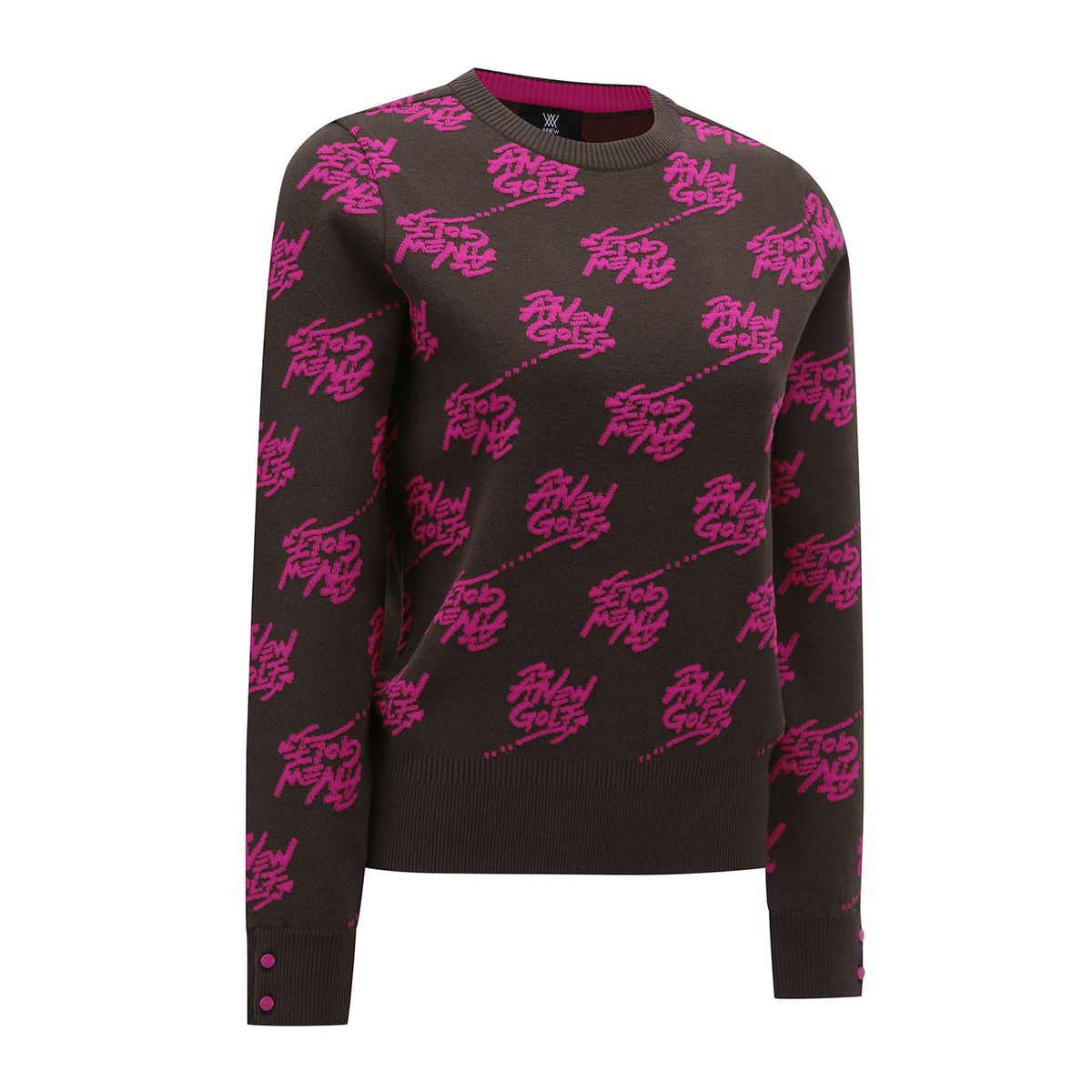 어뉴골프(ANEW GOLF) W LOGO PATTERN JACQUARD PULLOVER_DW
