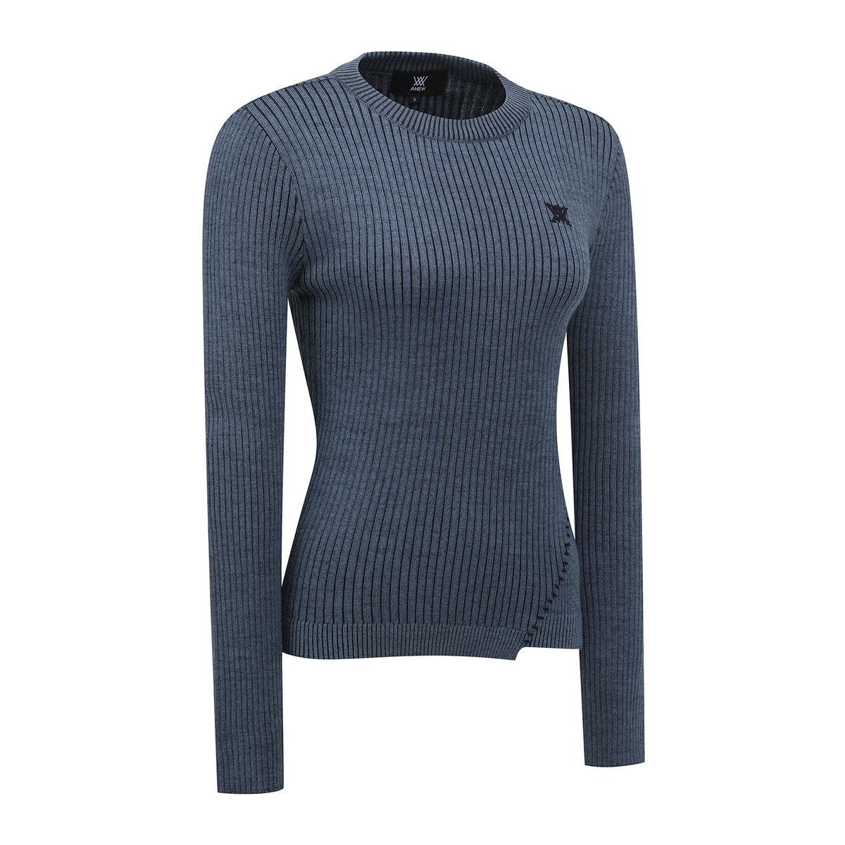어뉴골프(ANEW GOLF) W STRIPE TEXTURED PULLOVER_BL