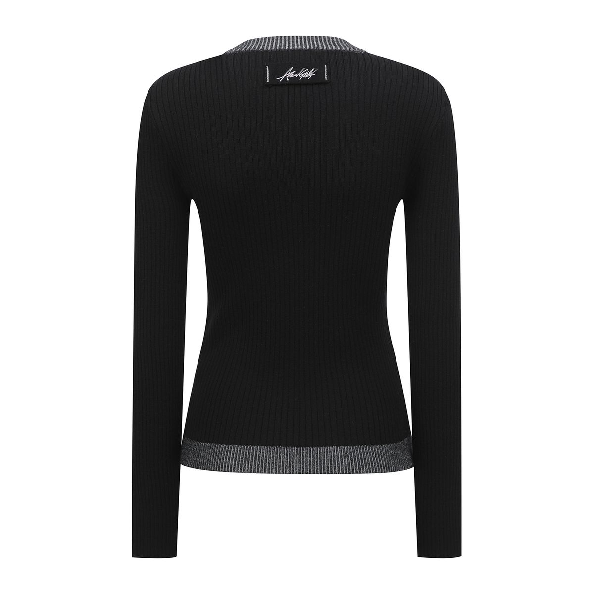 어뉴골프(ANEW GOLF) W STRIPE TEXTURED PULLOVER_BK