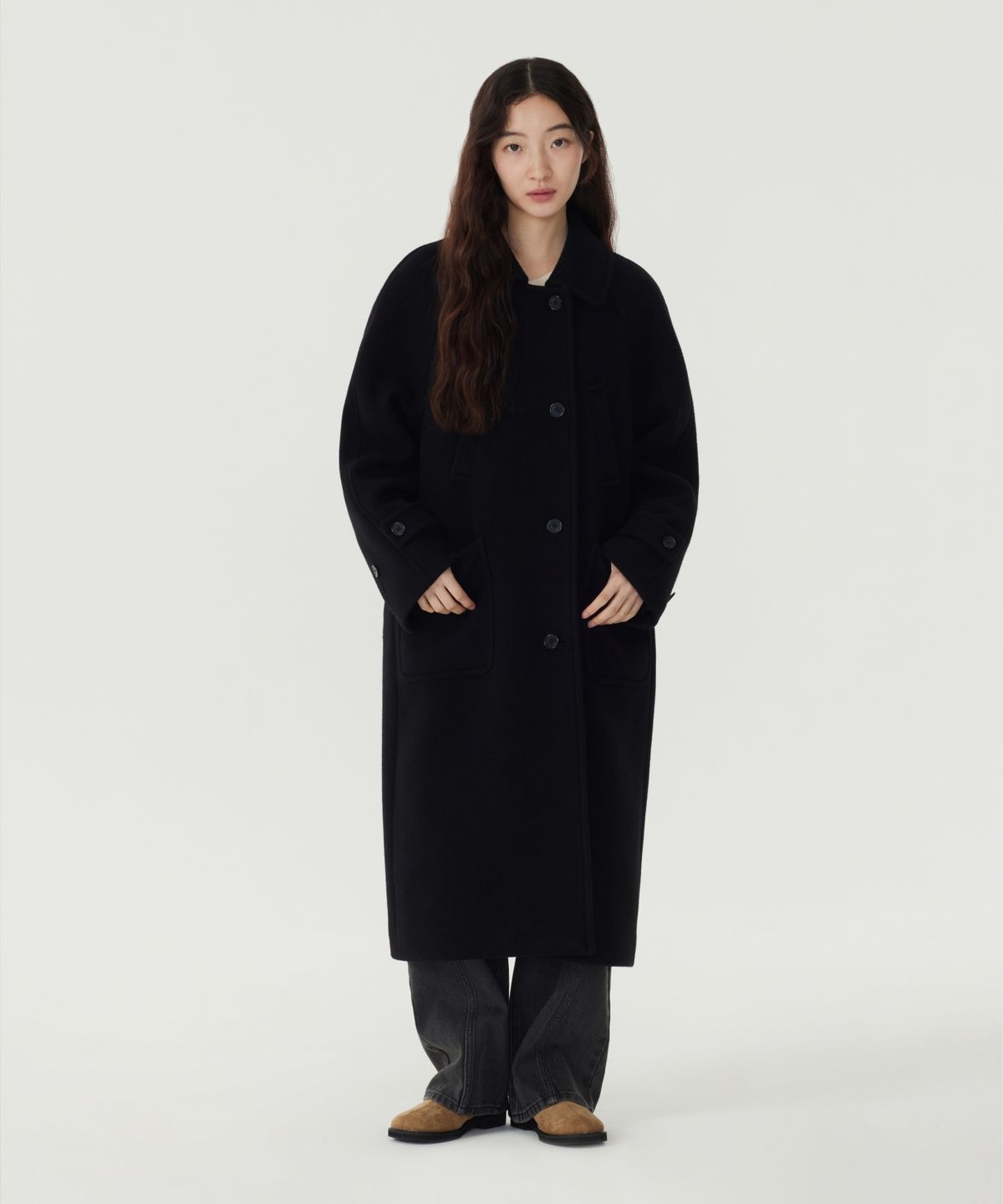 커버낫 우먼(COVERNAT WOMAN) 우먼 울 싱글 롱코트 (2Color)
