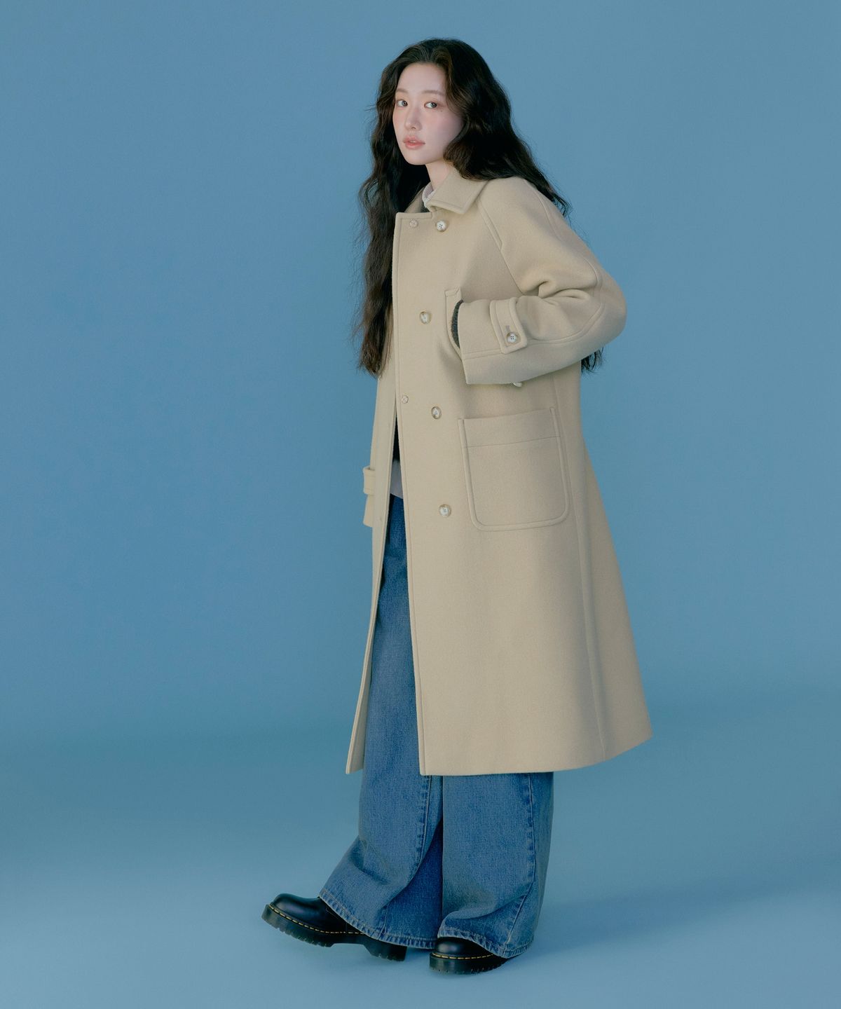 커버낫 우먼(COVERNAT WOMAN) 우먼 울 싱글 롱코트 (2Color)