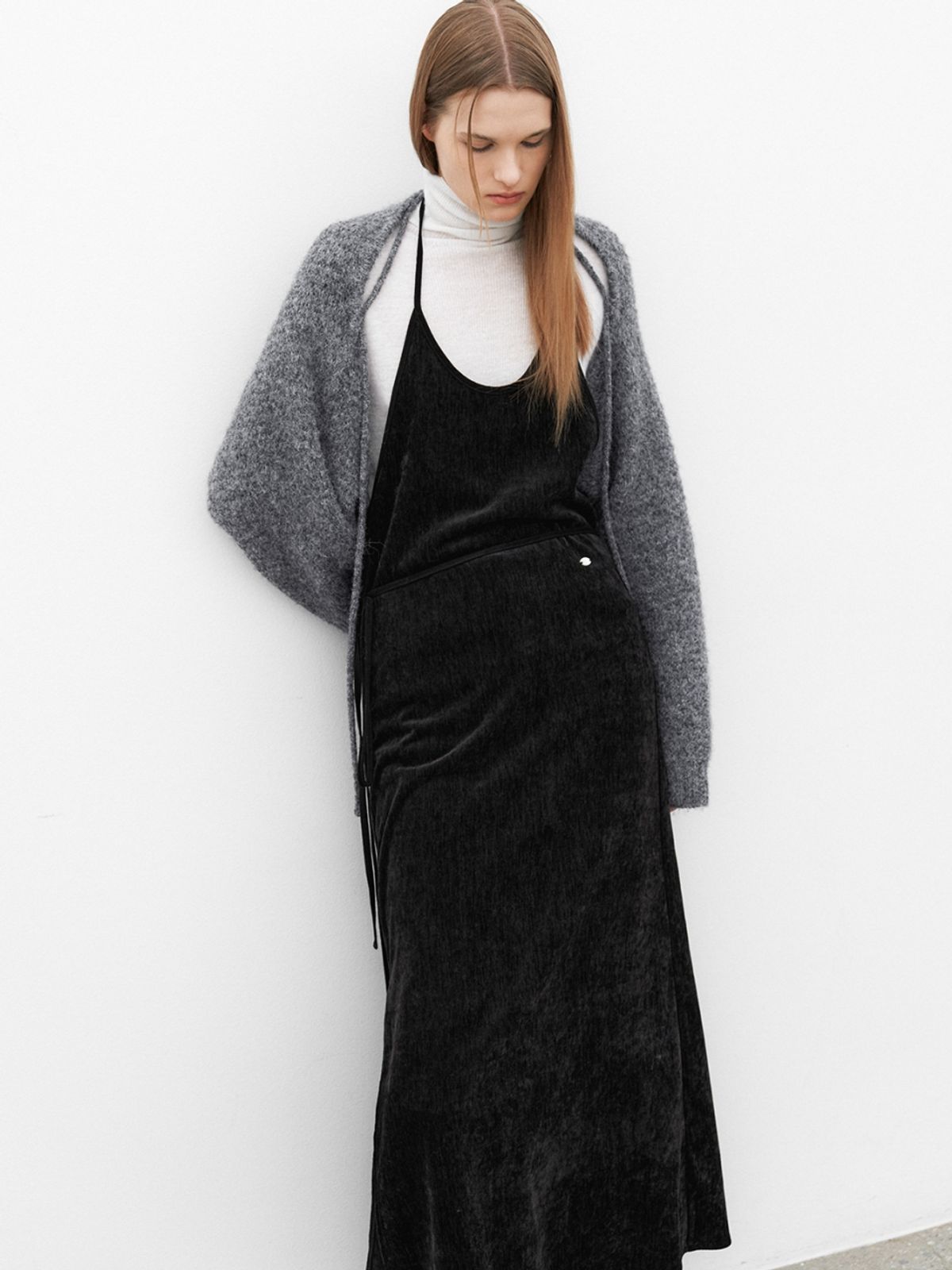 아틀리에 나인(ATELIER NAIN) HAIRY STRING DETAIL KNIT BOLERO(CD-2239)