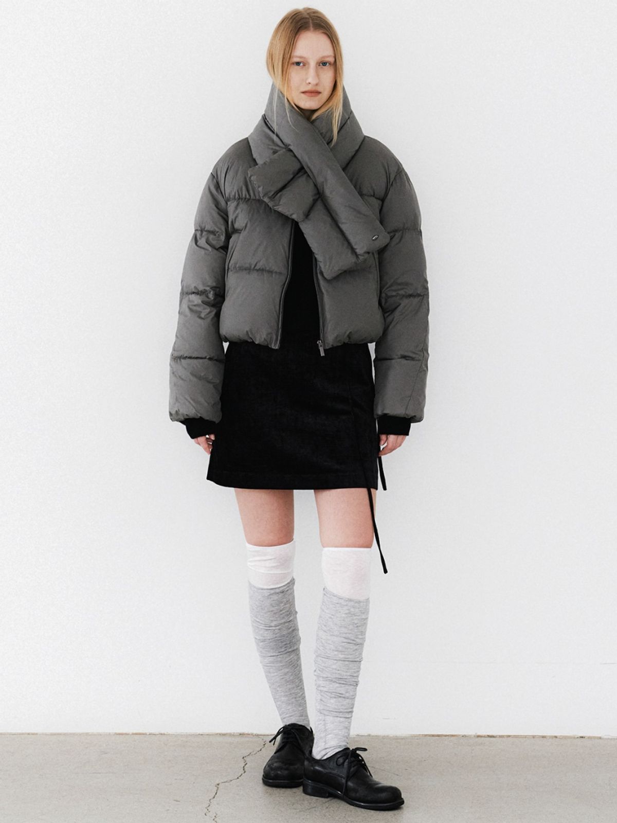 아틀리에 나인(ATELIER NAIN) MUFFLER SET SHORT PUFFER JUMPER S(JP-576)
