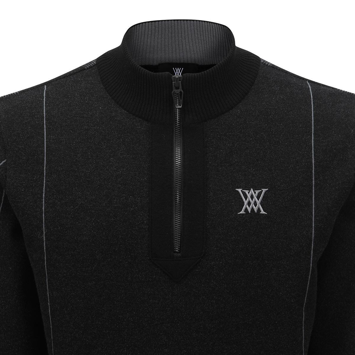 어뉴골프(ANEW GOLF) M TWO TONE HALF ZIP-UP PULLOVER_BK
