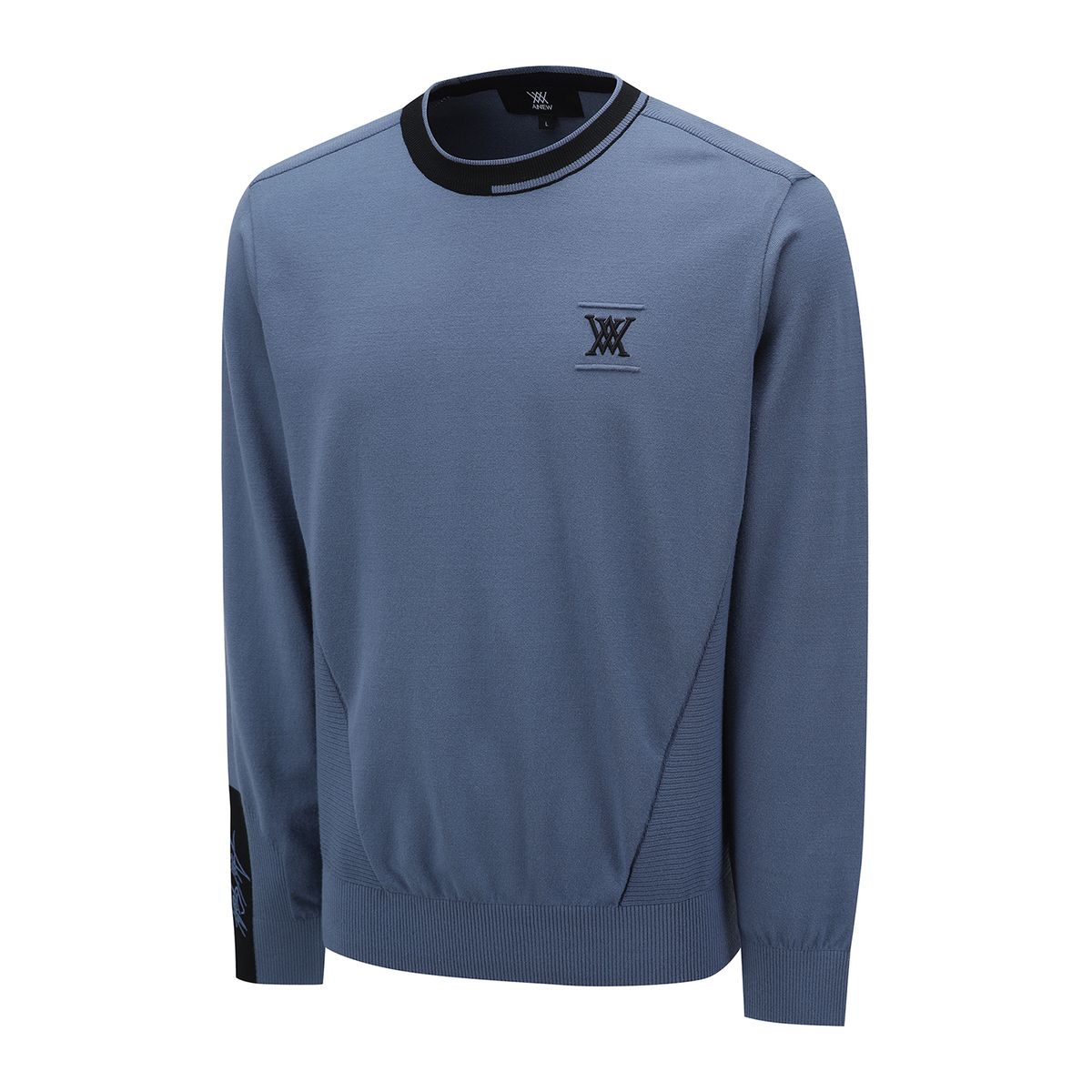 어뉴골프(ANEW GOLF) M TEXTURED MIX PULLOVER_BL