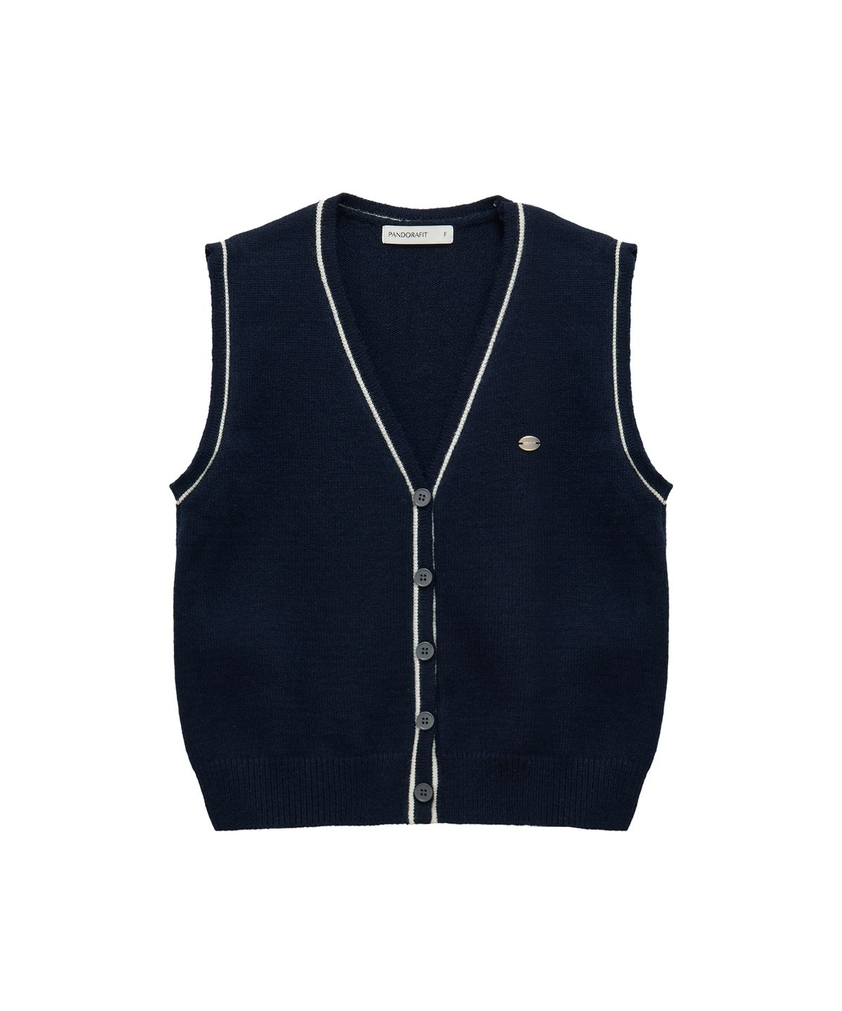 판도라핏(PANDORAFIT) Line Knit Vest (navy)