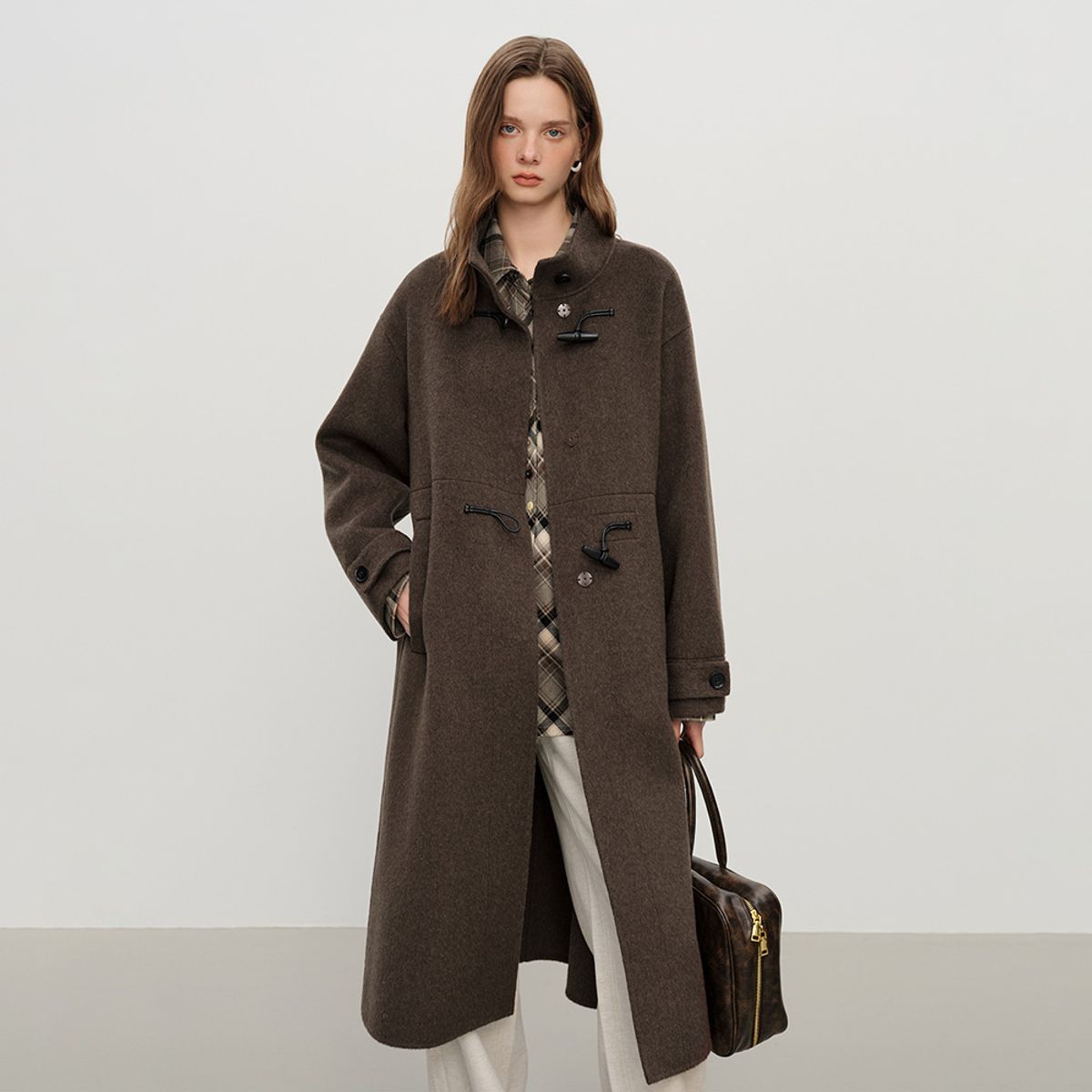 웬스데이딜라잇(WEDNESDAY DELIGHT) WD_Horn button belted coat_2color