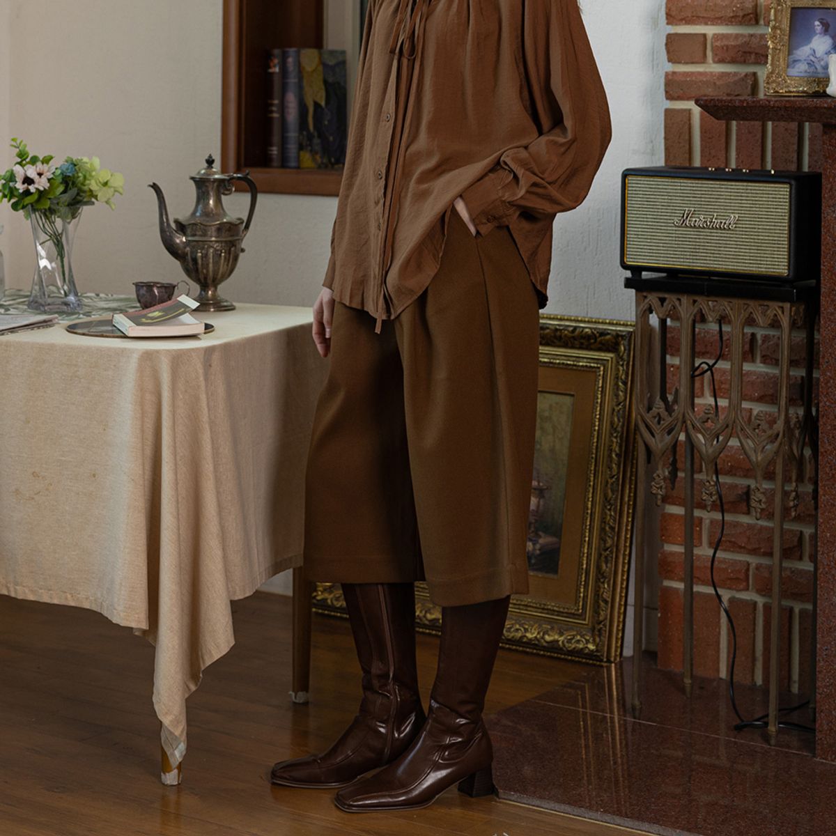 프라우드 마리(PROUD MARY) PM_Pintuck half banding pants_3color