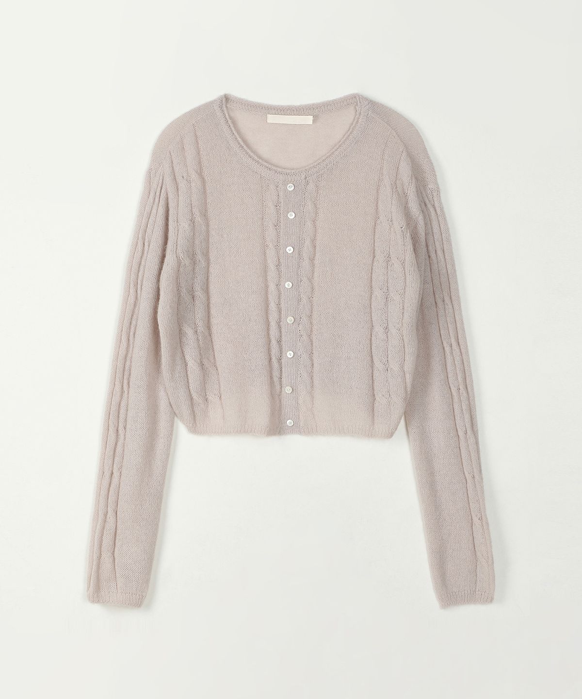 아위(AHWE) MOHAIR CABLE PULLOVER_L grey