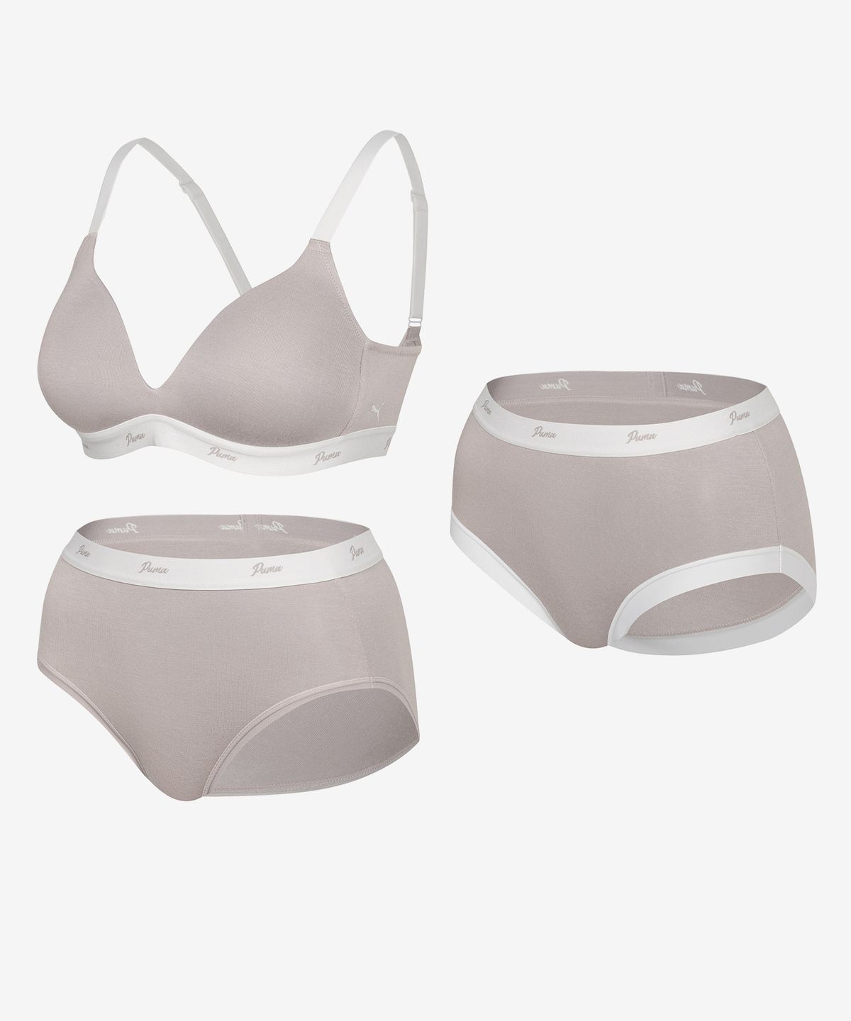 푸마 바디웨어(PUMA BODYWEAR) [브라1+팬티2] 여성 노와이어 릴렉스 브라팬티
