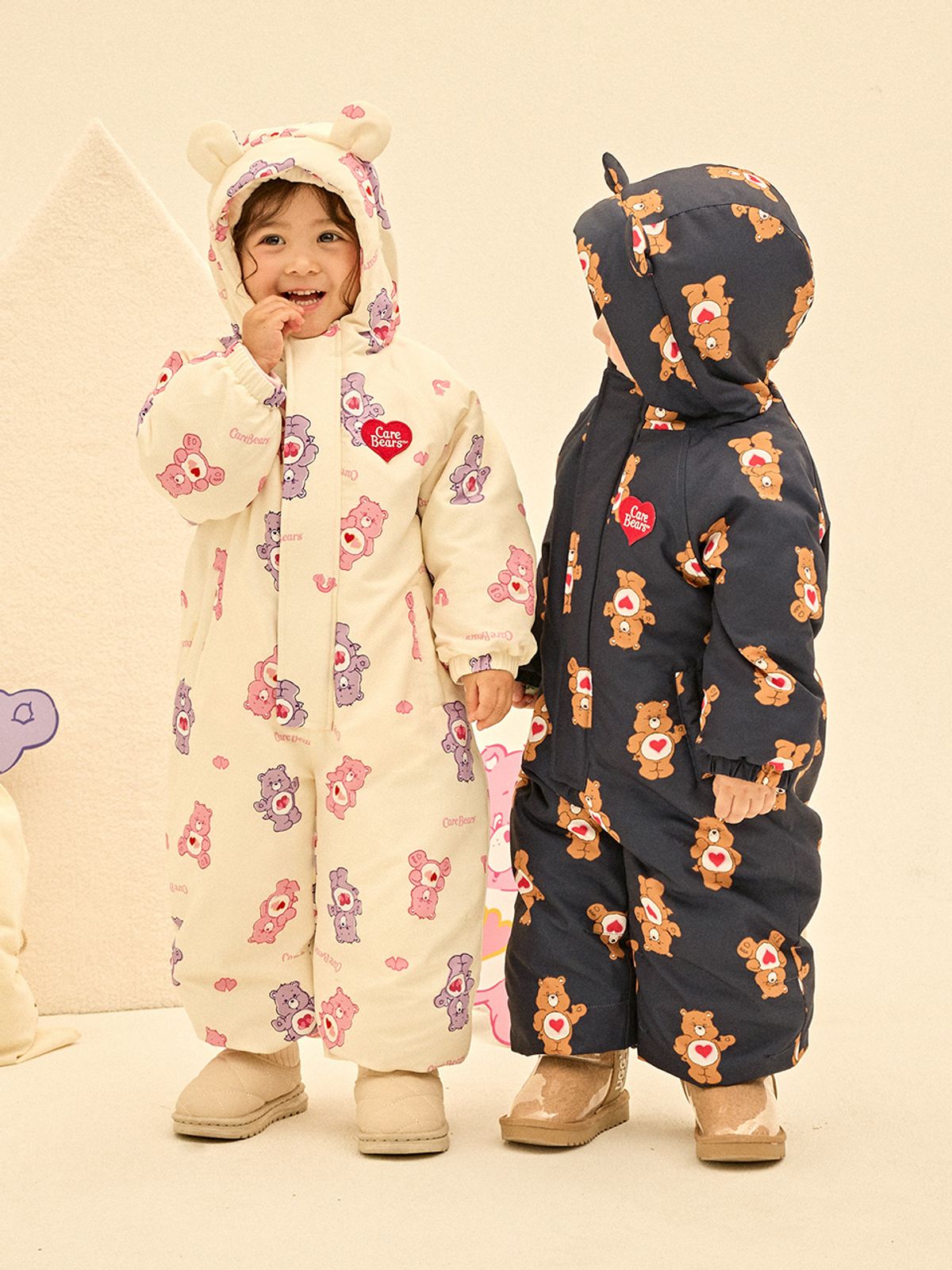 케어베어(CAREBEARS) 케어베어즈 귀욤 귀달이 스키 방한 수트