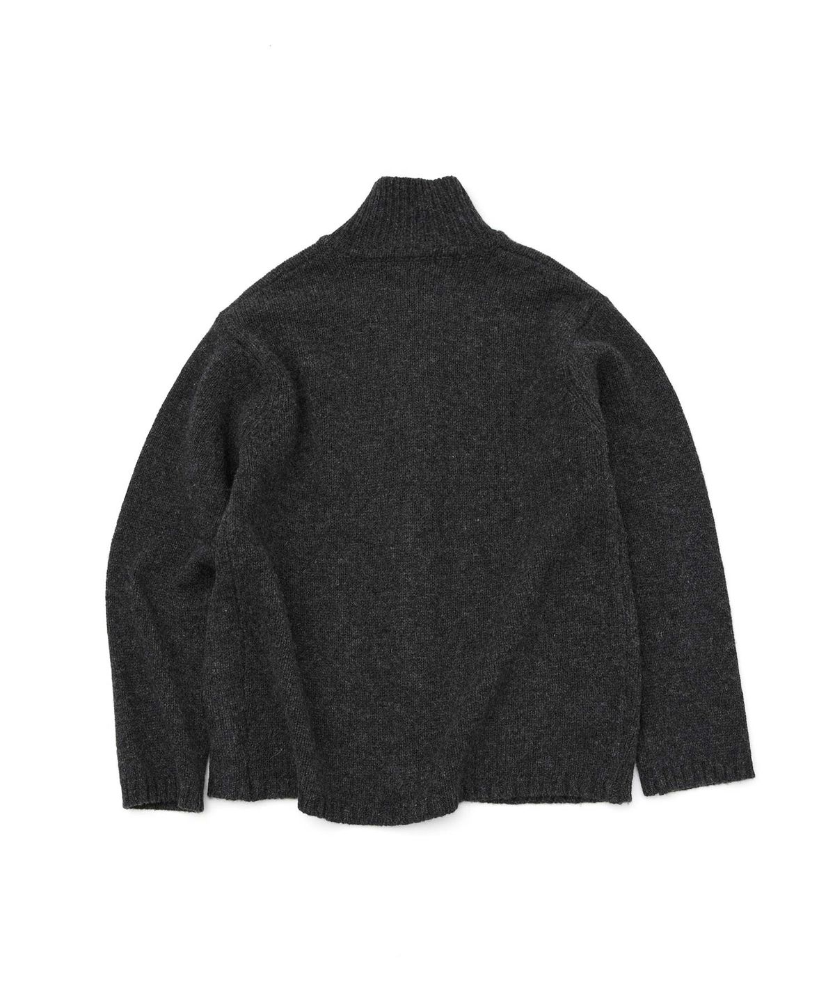 더블유엠씨(WMC) 하이넥 가디건_CHARCOAL GREY