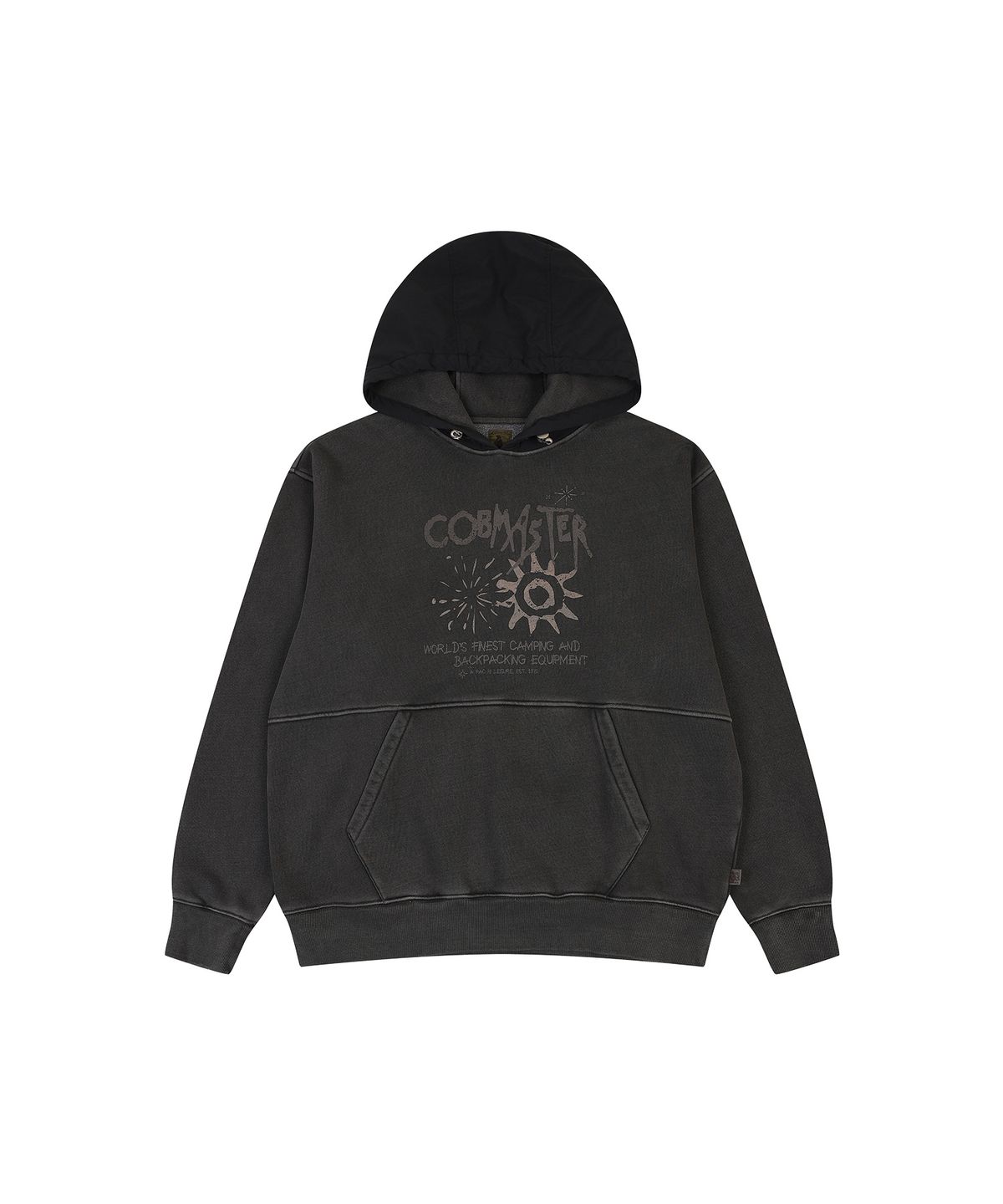 코브마스터(COBMASTER) DYED BLOCK SWEAT HOODIE [CHARCOAL]