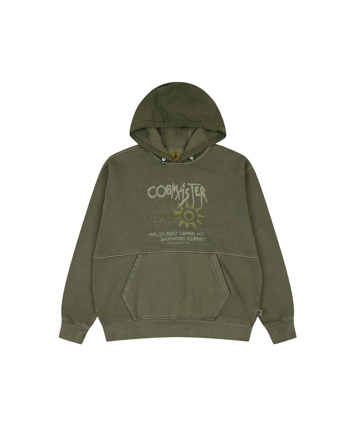코브마스터(COBMASTER) DYED BLOCK SWEAT HOODIE [KHAKI]
