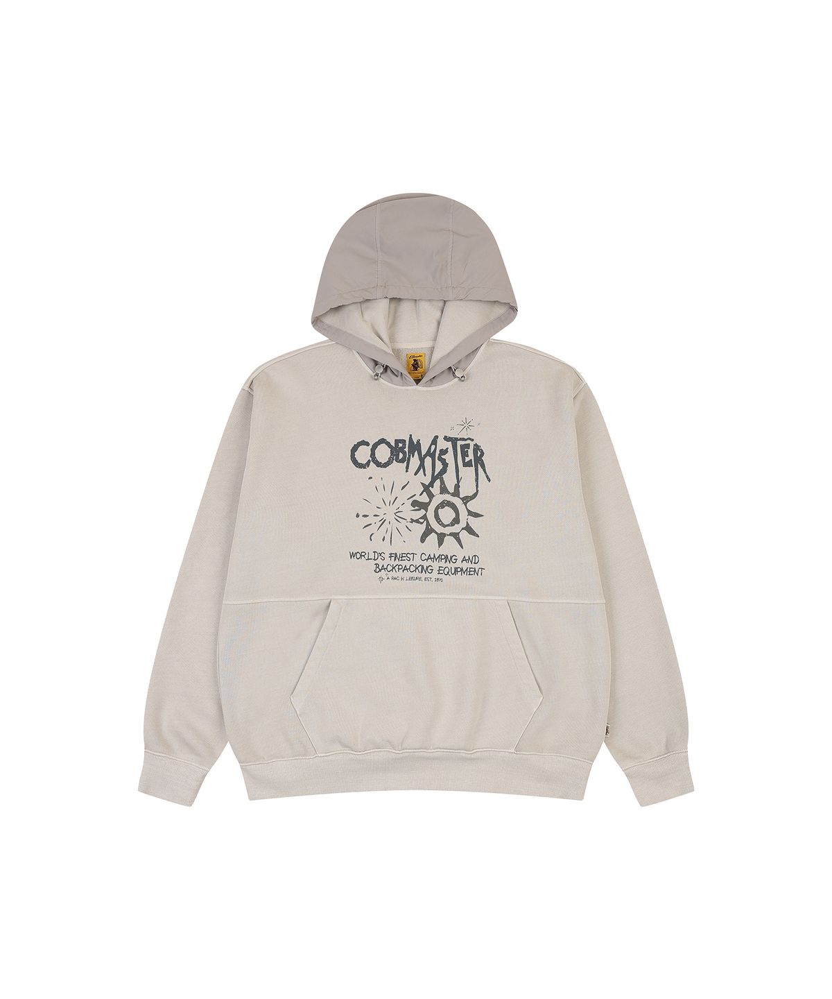 코브마스터(COBMASTER) DYED BLOCK SWEAT HOODIE [BEIGE]