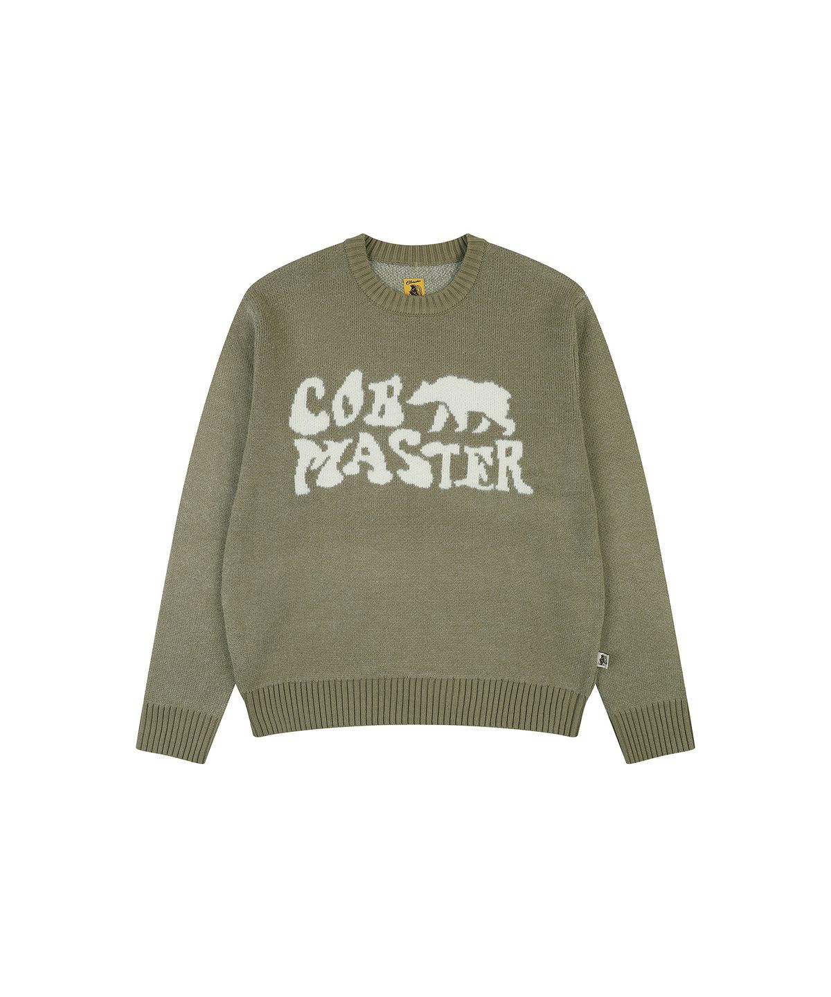 코브마스터(COBMASTER) BOUCLE ARTWORK KNIT [KHAKI]