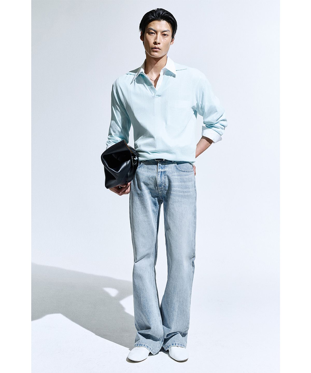 세비지(SAVAGE) Bootcut Fit Denim Jeans - Mid Blue