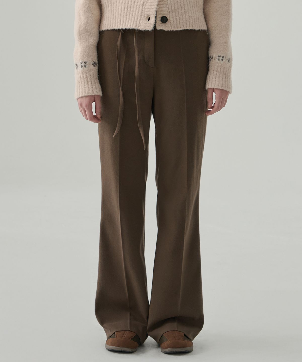 드로우핏 우먼(DRAWFIT WOMEN) 토스티 기모 부츠컷 슬랙스 [CHARCOAL]