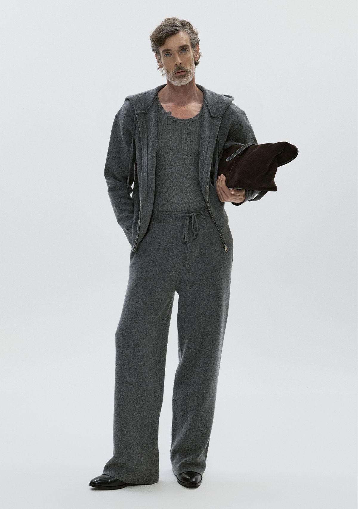 세비지(SAVAGE) Wool Sleeveless Top - Grey