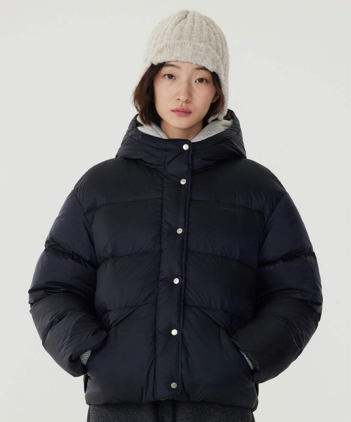 커버낫 우먼(COVERNAT WOMAN) 우먼 후드 다운 자켓 (2Color)