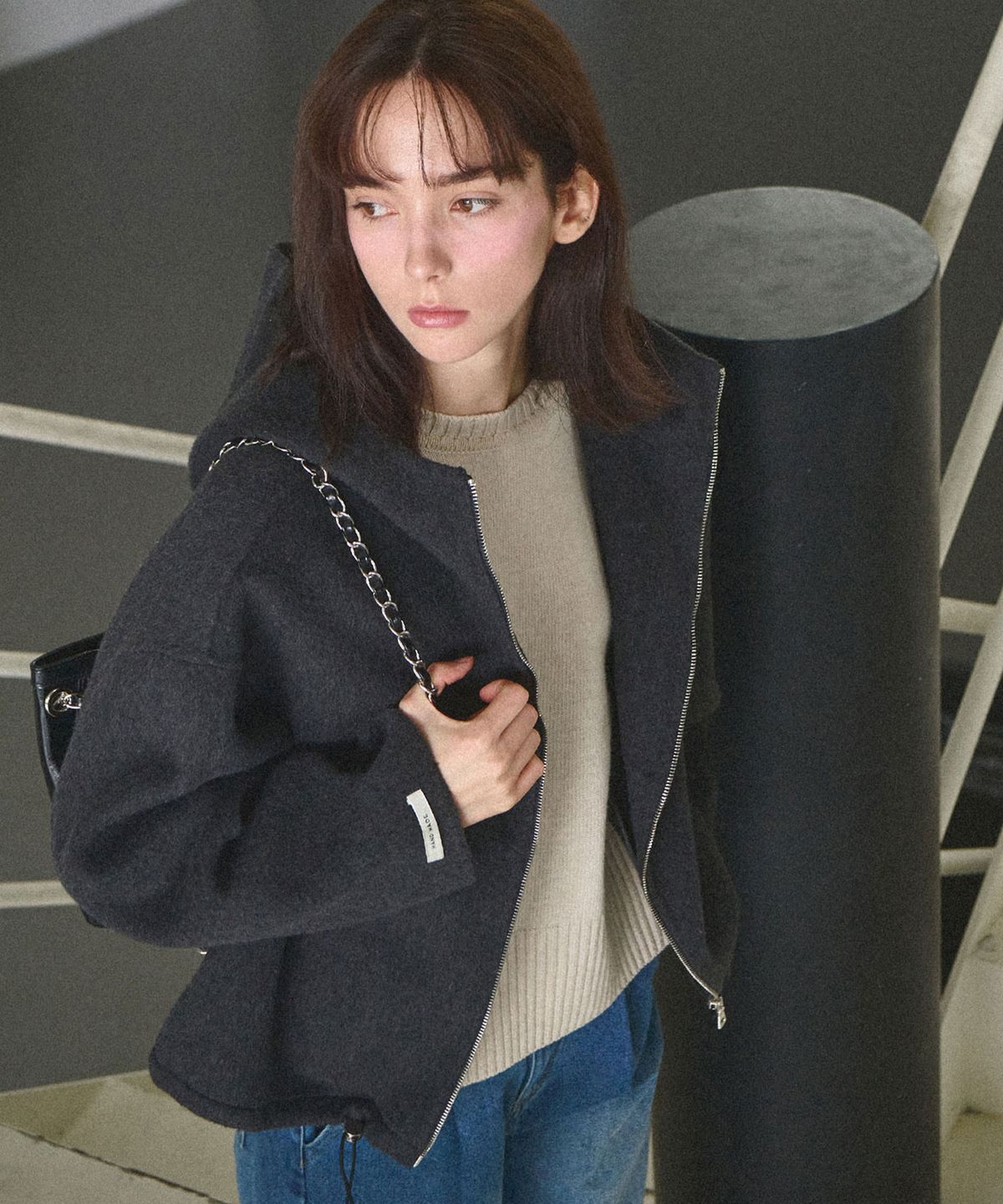 슬로우롤리(SLOWLOLLI) Urban hooded handmade coat_2 Colors