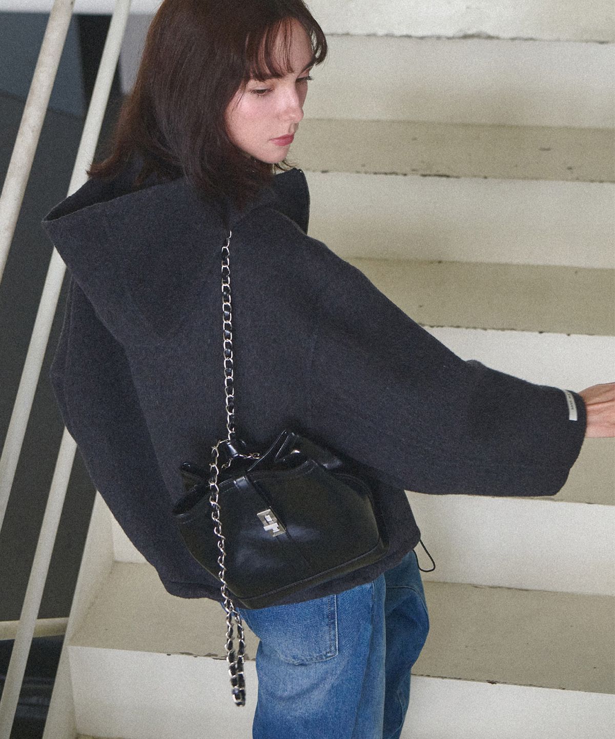 슬로우롤리(SLOWLOLLI) Urban hooded handmade coat_2 Colors