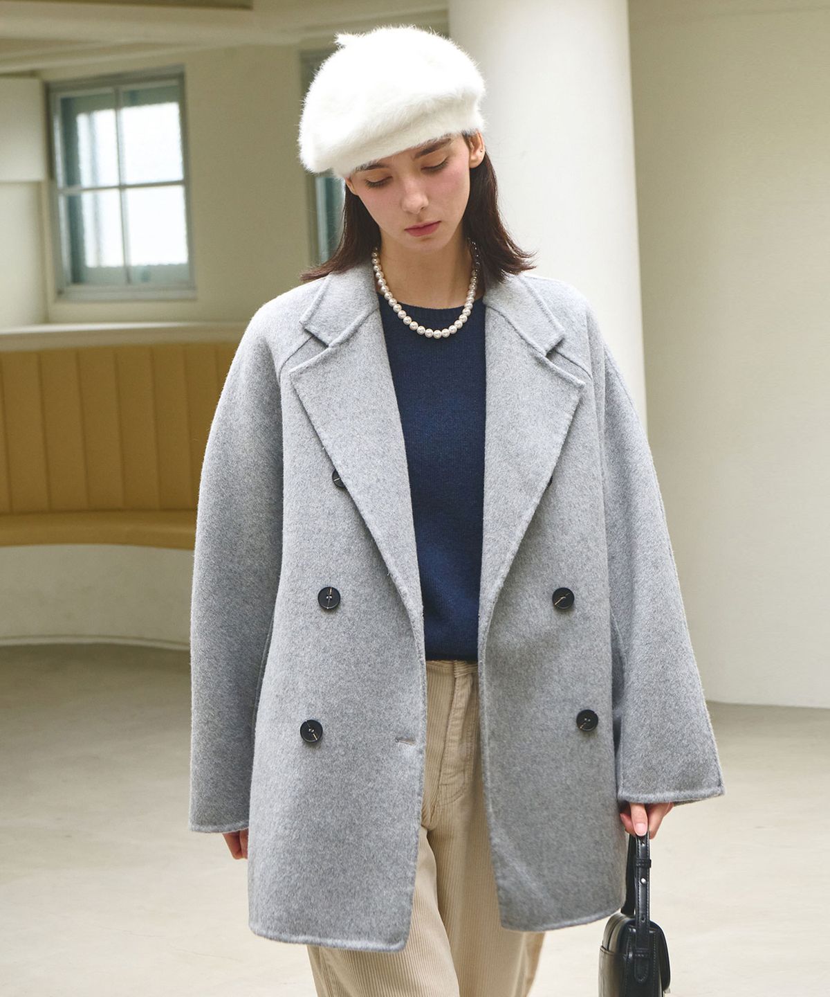 슬로우롤리(SLOWLOLLI) Classic double button handmade coat_3 Colors