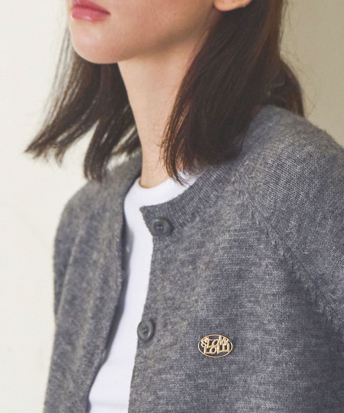 슬로우롤리(SLOWLOLLI) Comfort button knit cardigan_3 Colors
