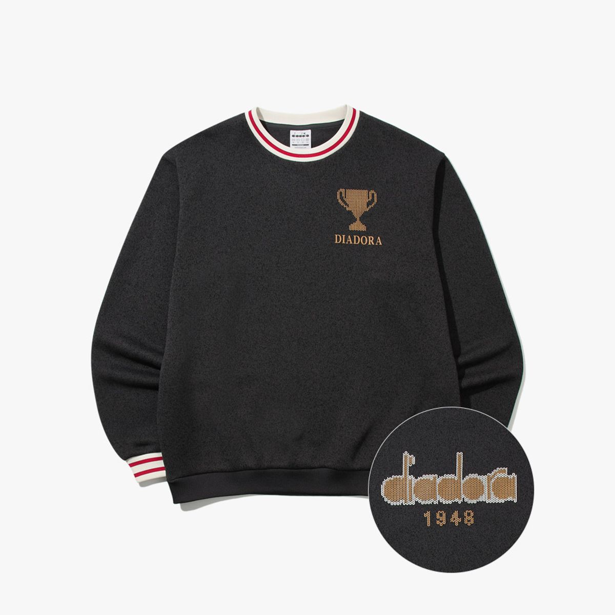 디아도라(diadora) 브러쉬드 코지 맨투맨 GREY