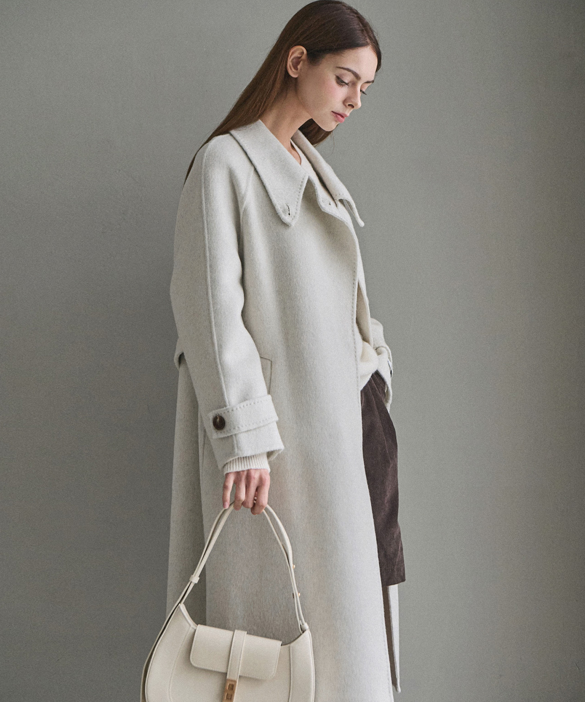 슬로우롤리(SLOWLOLLI) Essential handmade coat - Ivory