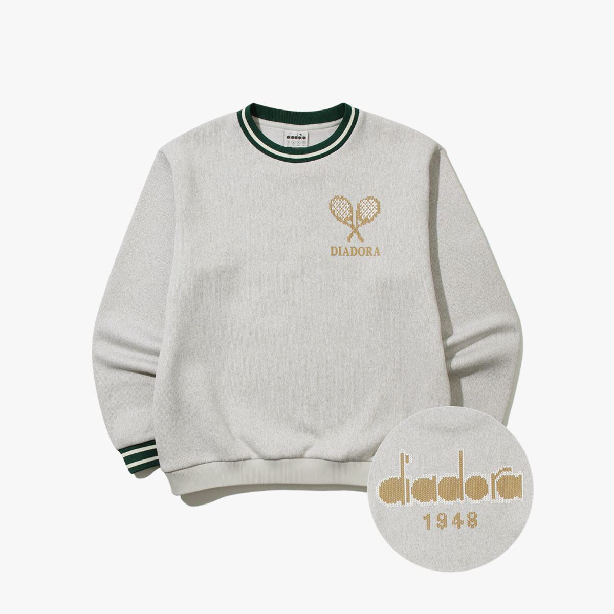 디아도라(diadora) 브러쉬드 코지 맨투맨 OFF WHITE