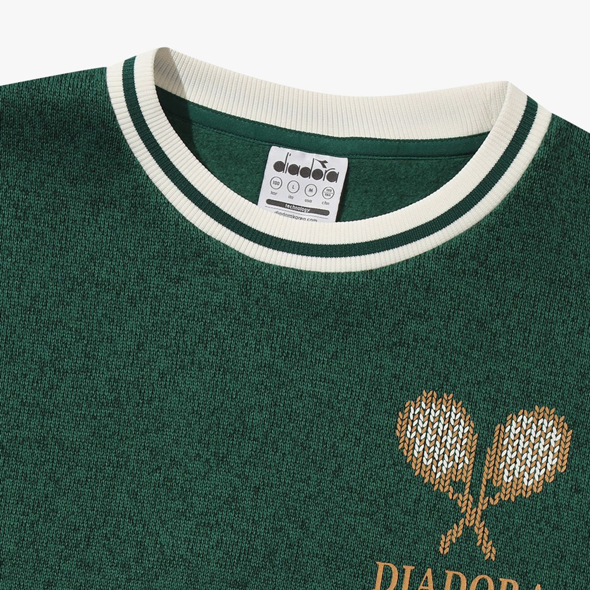 디아도라(diadora) 브러쉬드 코지 맨투맨 GREEN