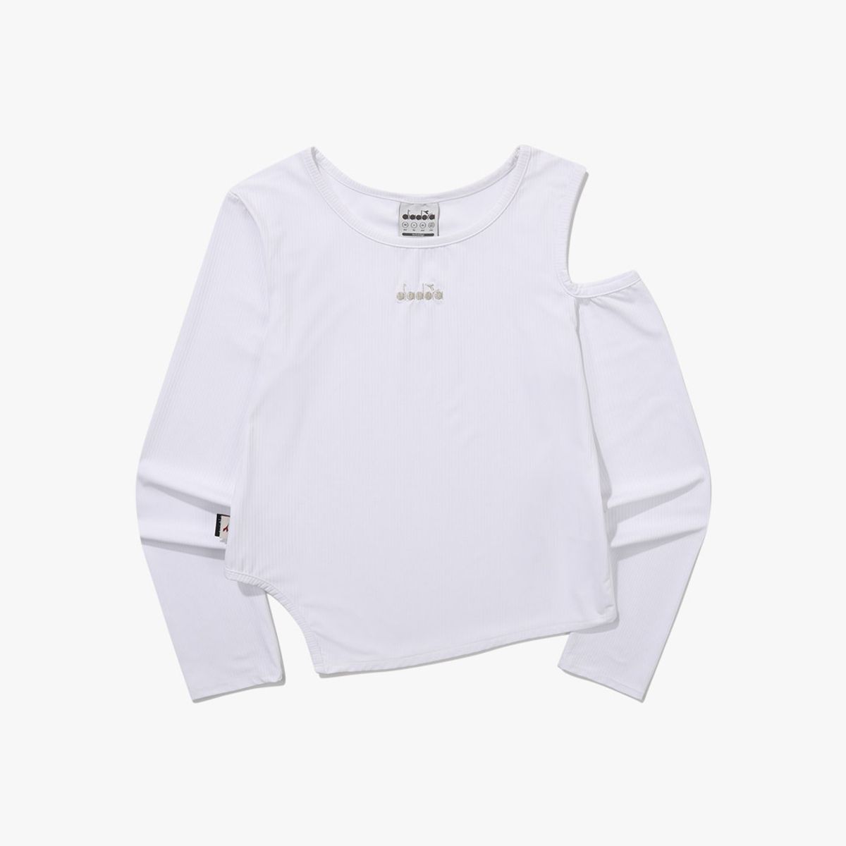 디아도라(diadora) 크로스코트 퍼포먼스 컷아웃 티셔츠 WHITE