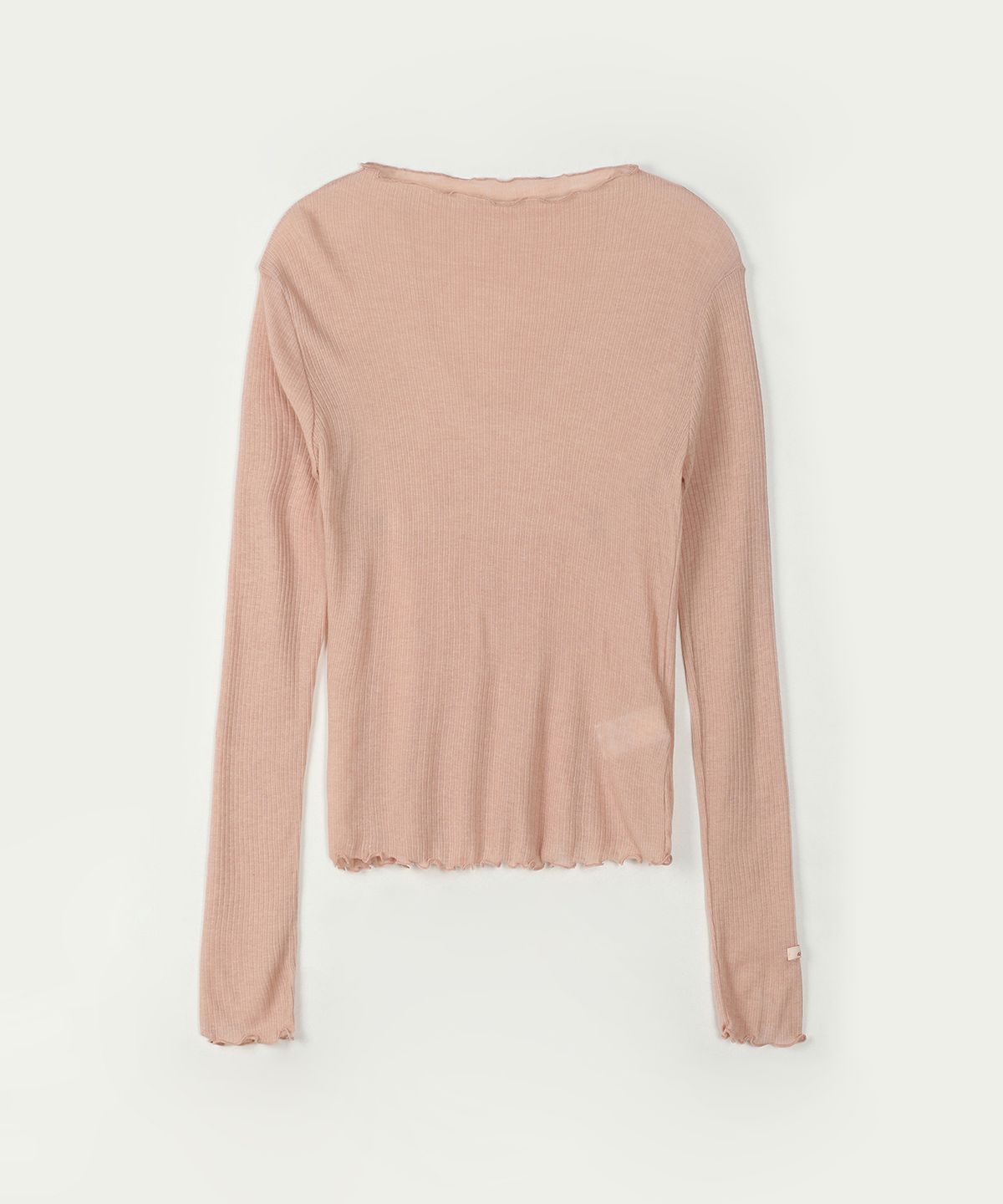 아위(AHWE) WOOL BLENDED TENCEL T-SHIRT_L PINK