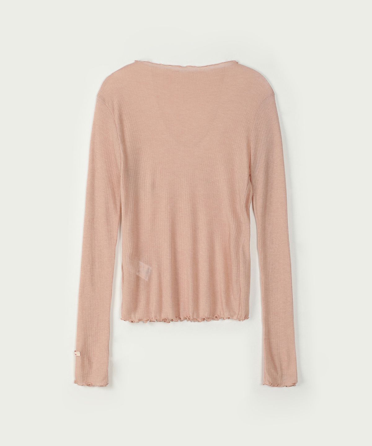 아위(AHWE) WOOL BLENDED TENCEL T-SHIRT_L PINK