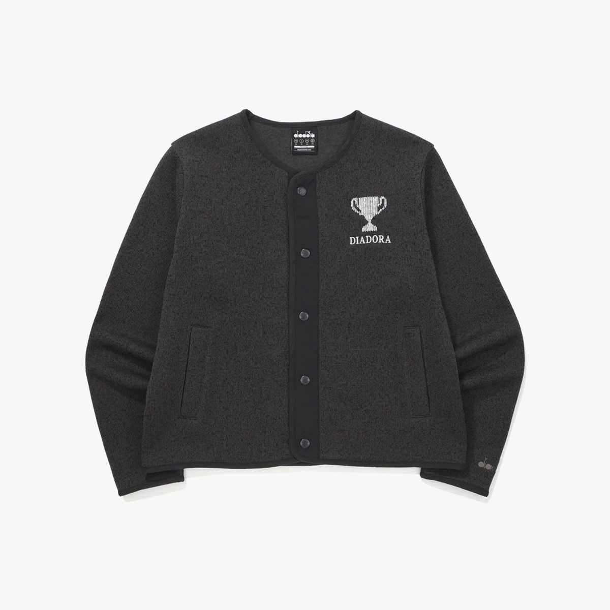 디아도라(diadora) 브러쉬드 코지 가디건 우먼 GREY