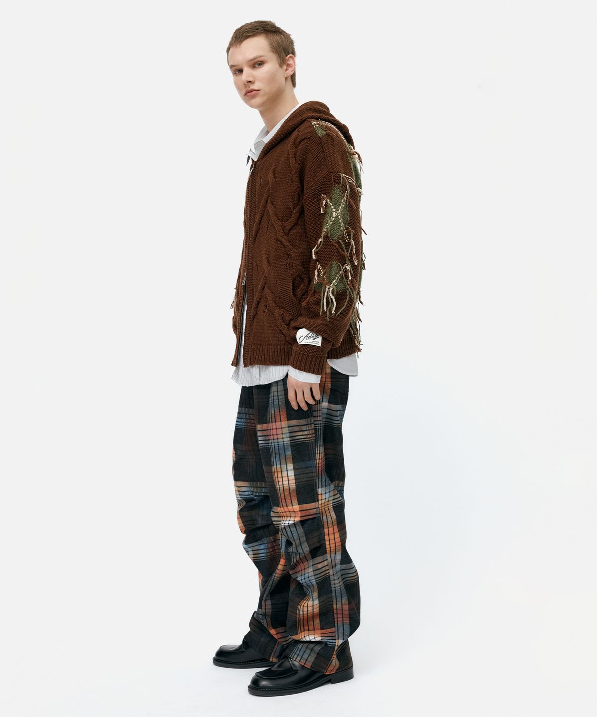 앤더슨벨(ADSB ANDERSSON BELL) BURN-OUT CHECK CUT-OUT WRAP PANTS apa840m(MULTI)