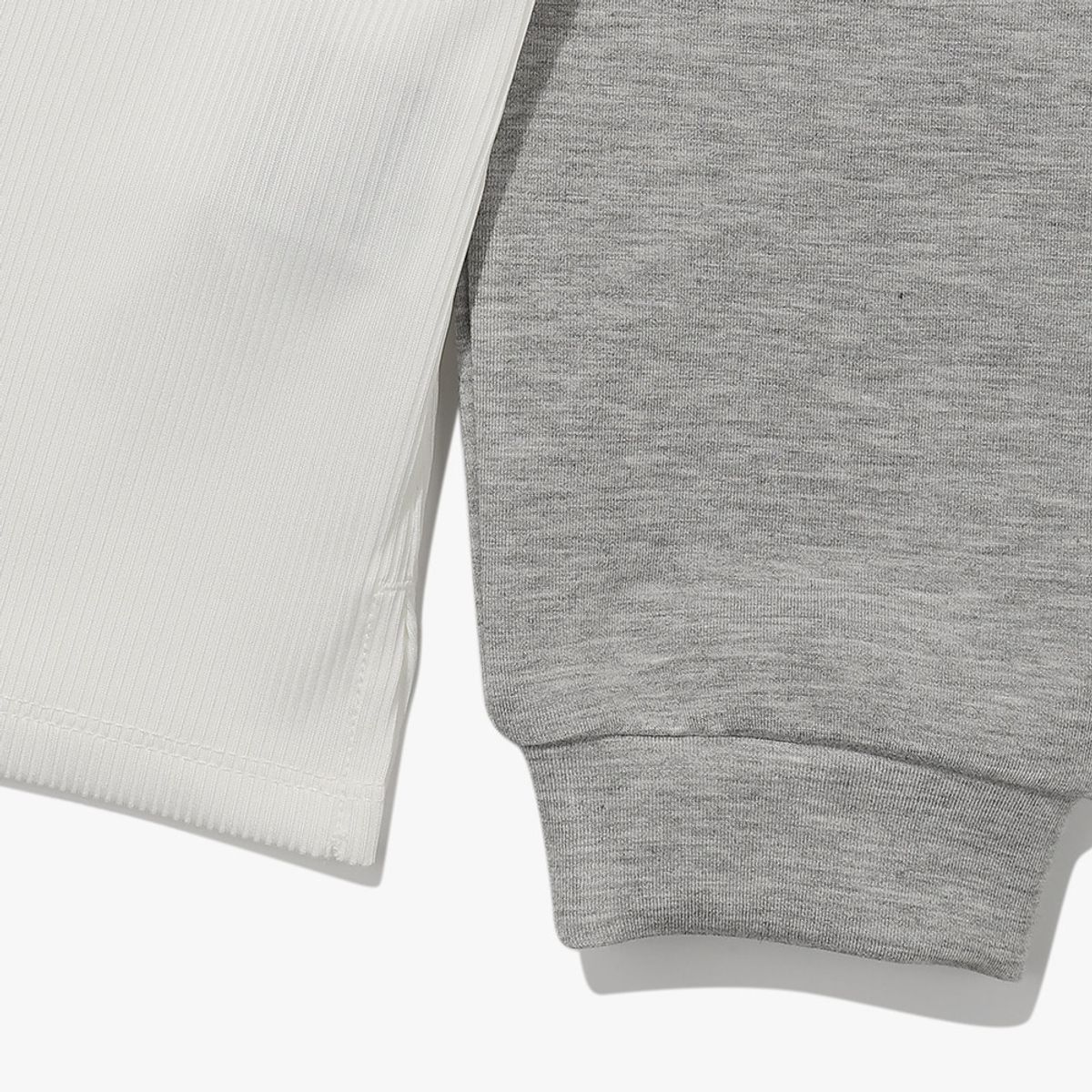 디아도라(diadora) 크로스코트 볼레로형 골지 티셔츠 MELANGE GREY