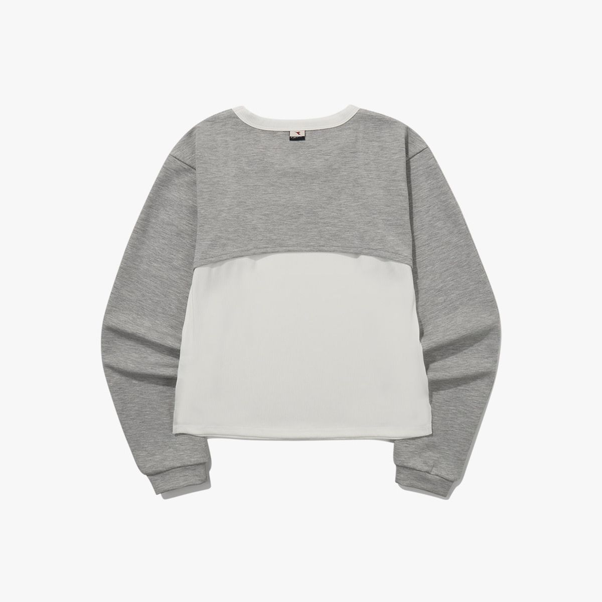 디아도라(diadora) 크로스코트 볼레로형 골지 티셔츠 MELANGE GREY