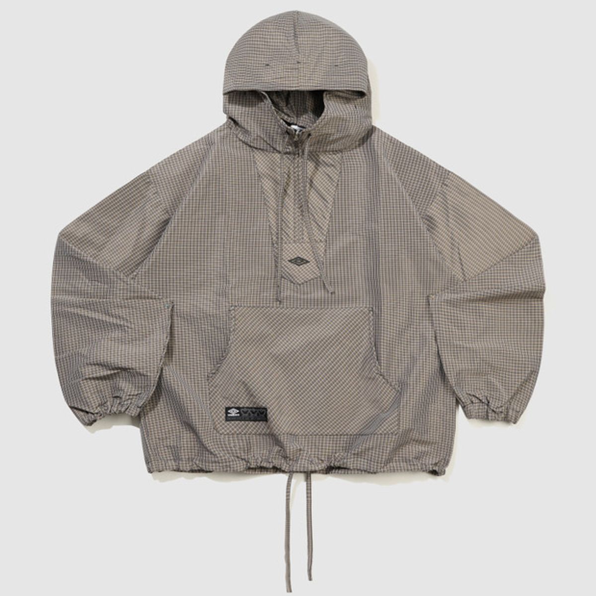 엄브로(UMBRO) [UMBRO X SLAM JAM] 체크 마스크 후드 아노락 베이지 UQ411CWTO1