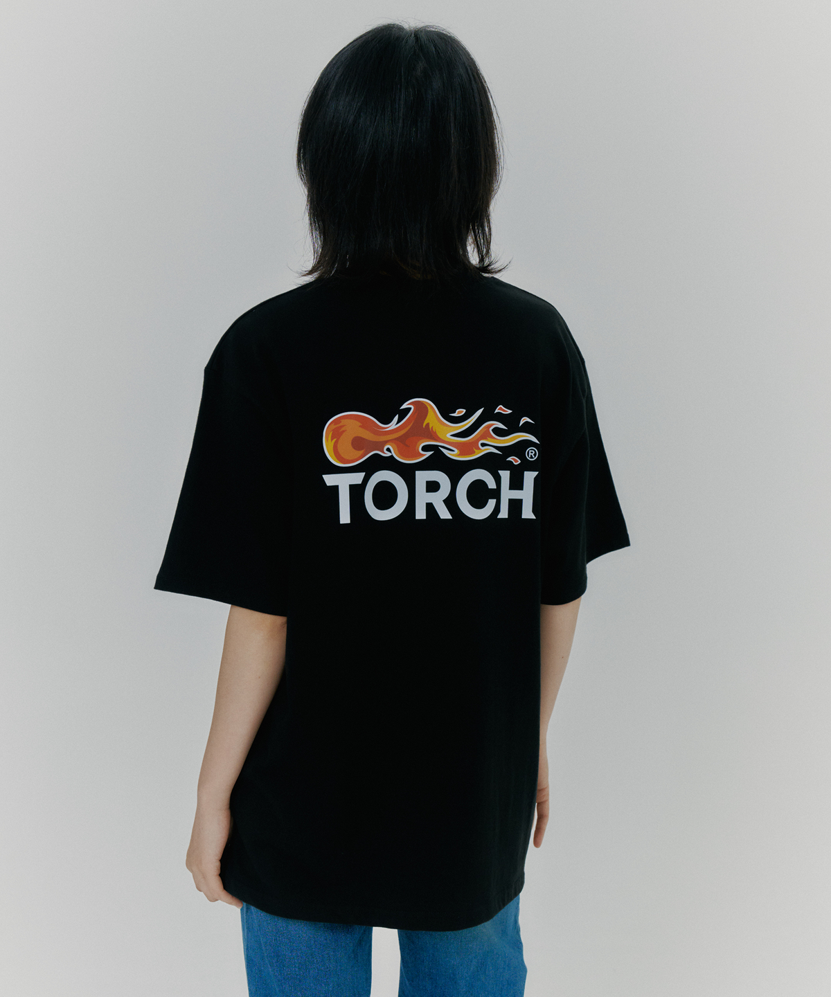 토치(TORCH) TORCH BASIC LOGO T-SHIRTS ［BLACK］