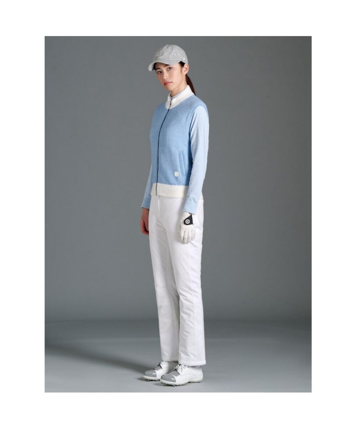 빈폴골프(BEANPOLE GOLF) 여성 방풍 풀집 베스트 - 스카이 블루