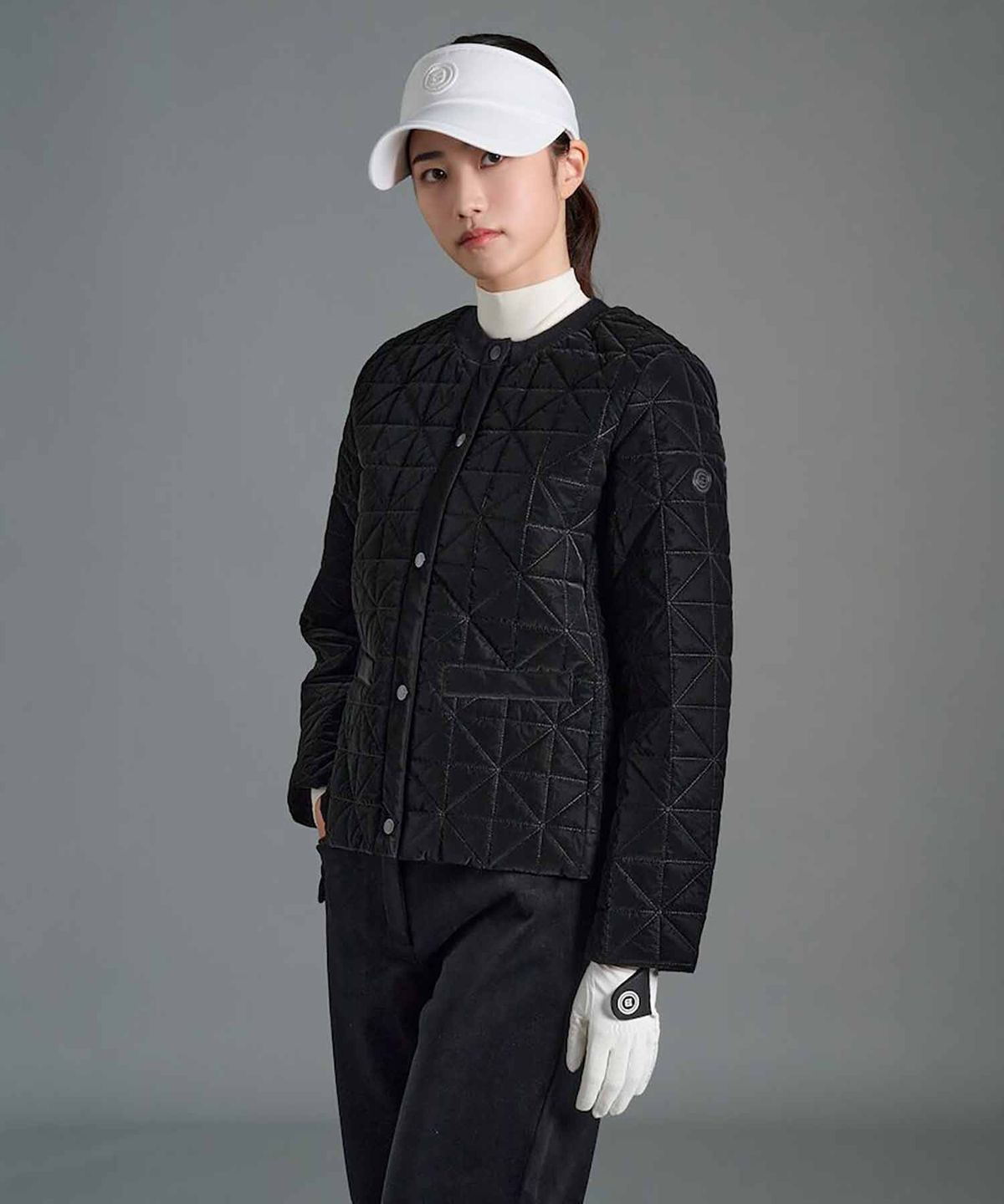 빈폴골프(BEANPOLE GOLF) 여성 퀼팅 점퍼 - 블랙