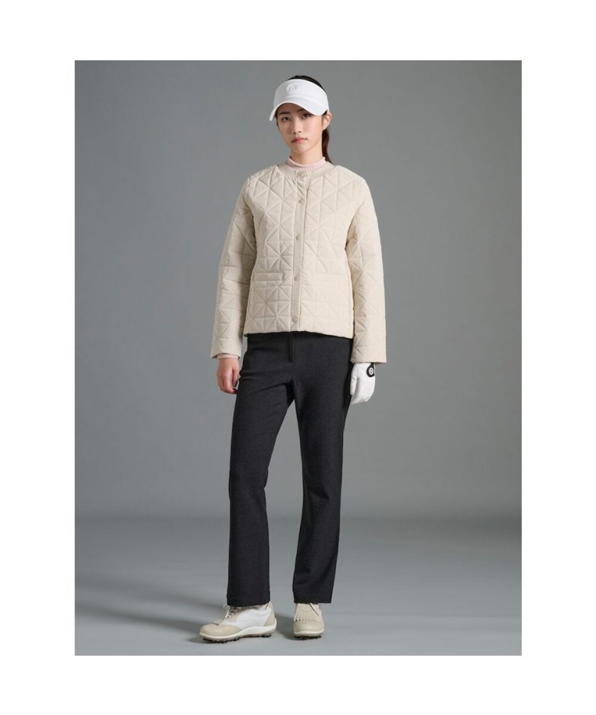 빈폴골프(BEANPOLE GOLF) 여성 퀼팅 점퍼 - 베이지
