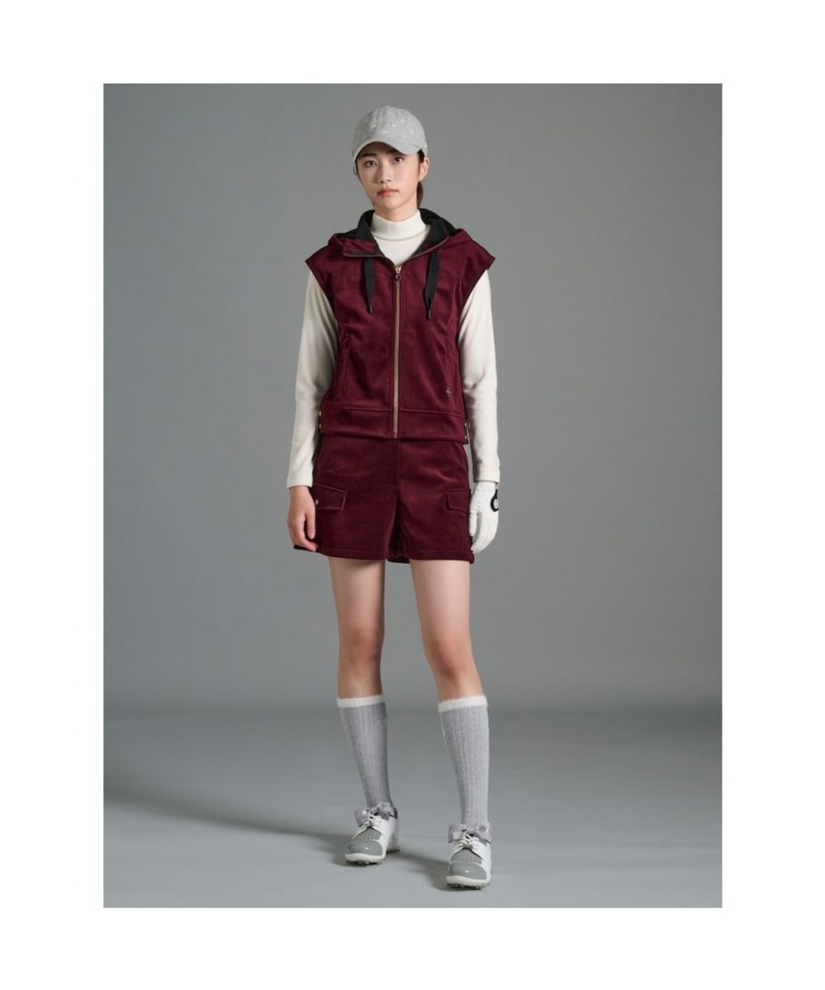 빈폴골프(BEANPOLE GOLF) 여성 코듀로이 베스트 - 와인