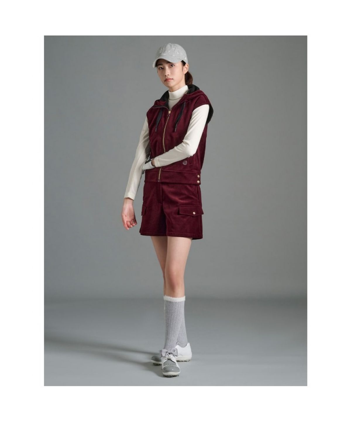 빈폴골프(BEANPOLE GOLF) 여성 코듀로이 베스트 - 와인