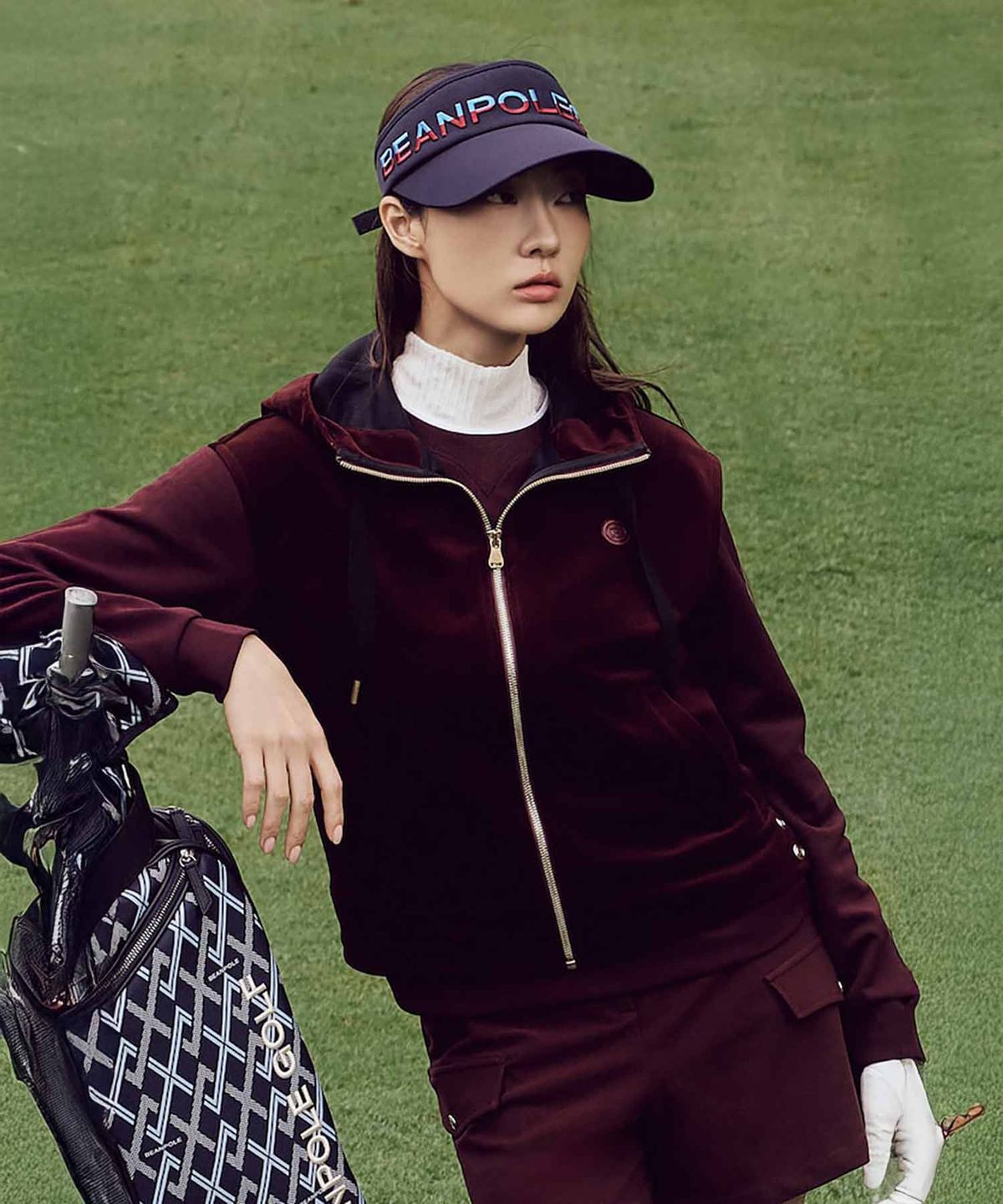 빈폴골프(BEANPOLE GOLF) 여성 코듀로이 베스트 - 와인