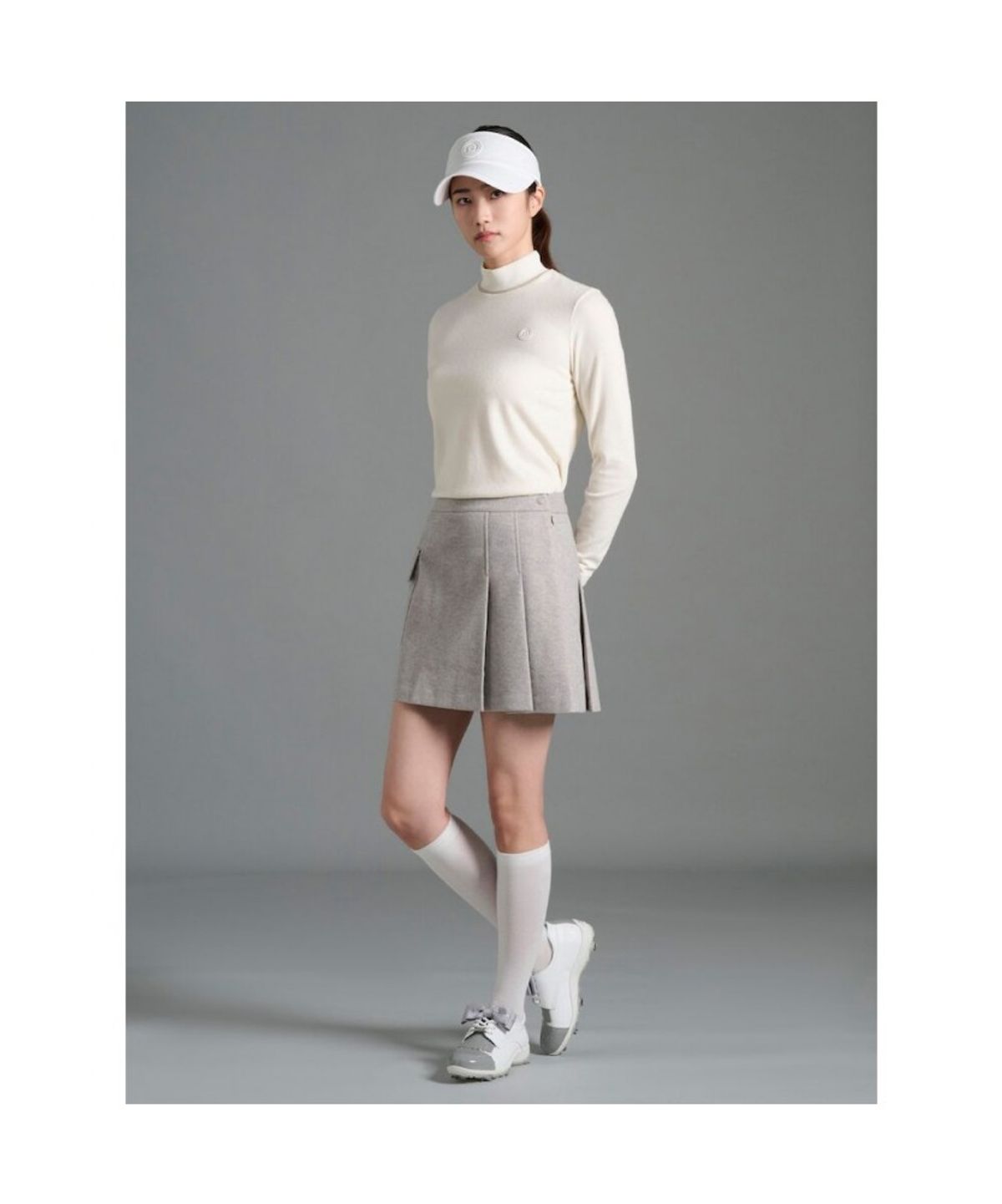 빈폴골프(BEANPOLE GOLF) 여성 혼방 A라인 큐롯 - 그레이