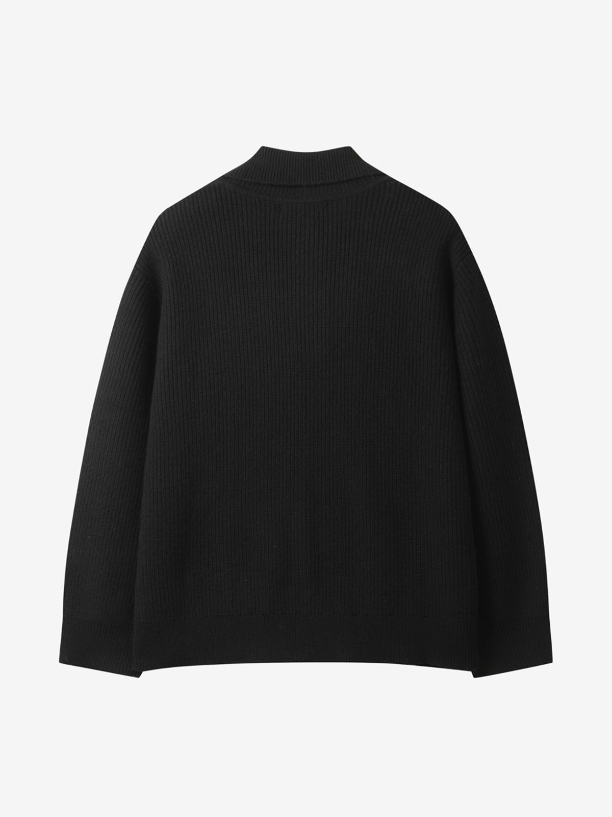 엘유브이엠(LUVM) CALLOR OPEN CARDIGAN FOR MEN_BLACK